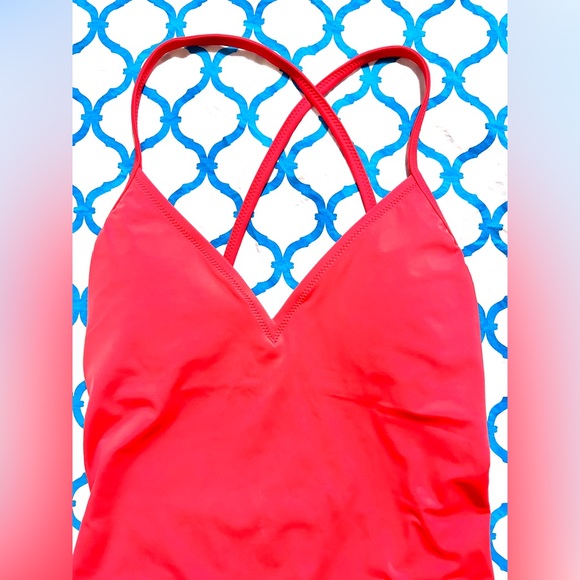 SOLD! ~ RARE! Princesse Tam Tam x Uniqlo ~ RED~ 1 Piece Swim Suit Maillot~Small - Picture 7 of 10